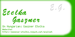etelka gaszner business card